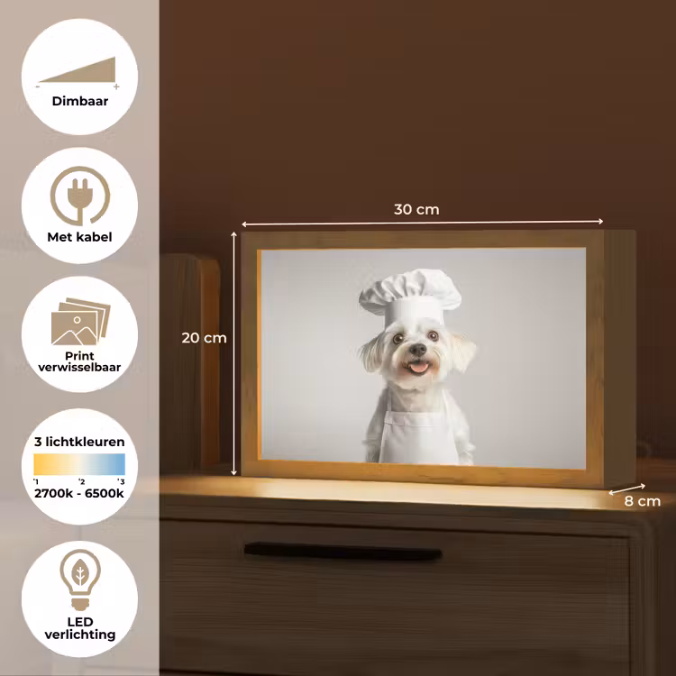 Tafellamp - Hond - Wit - Kok — 7