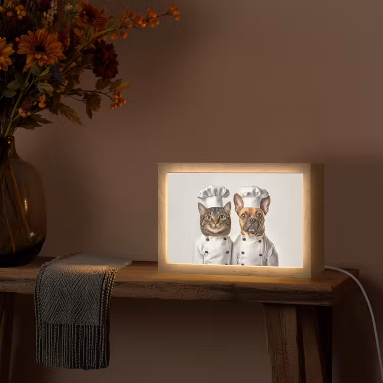 Tafellamp - Kat - Hond - Kokskleding — 4