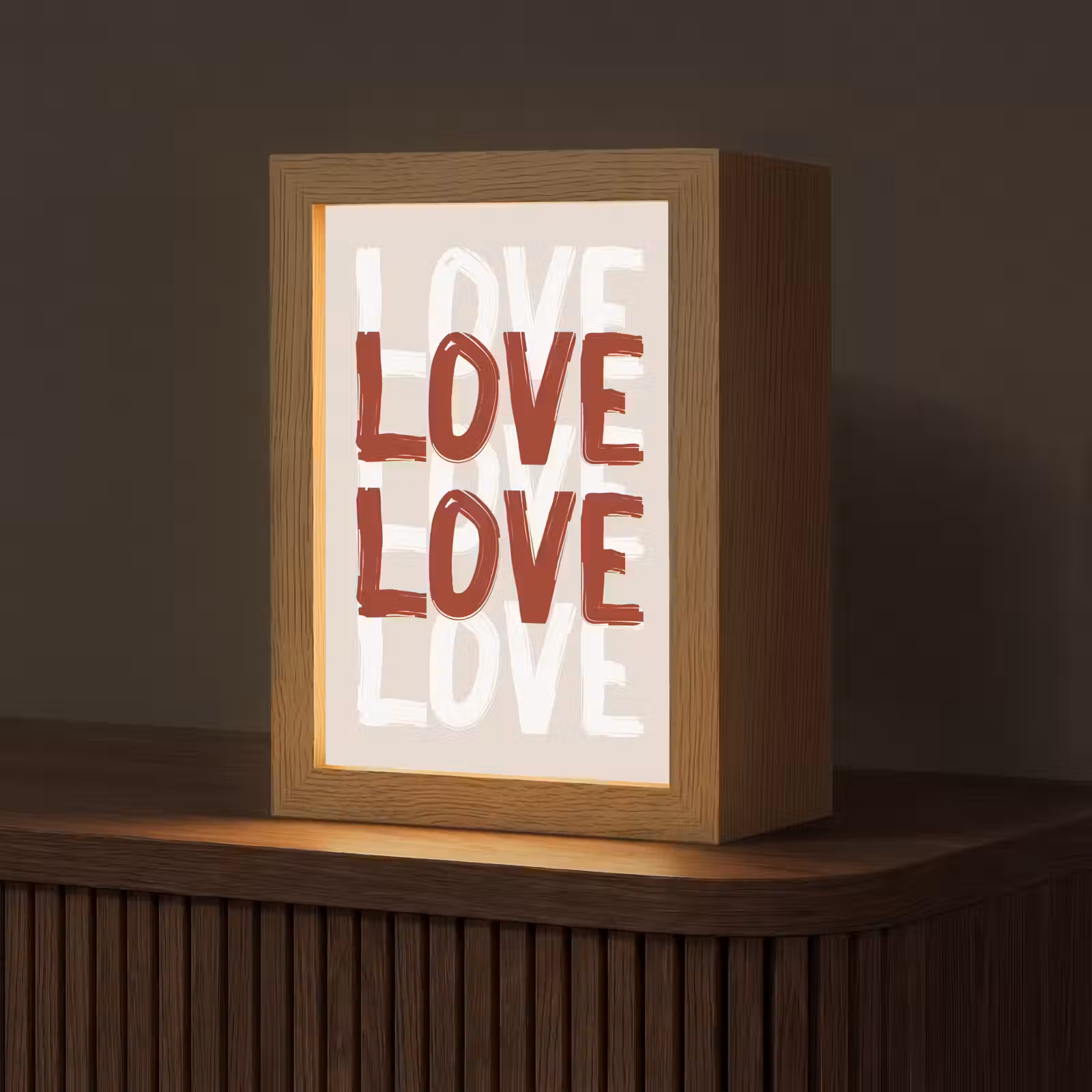 Tafellamp - Love - Rood - Tekst — 1