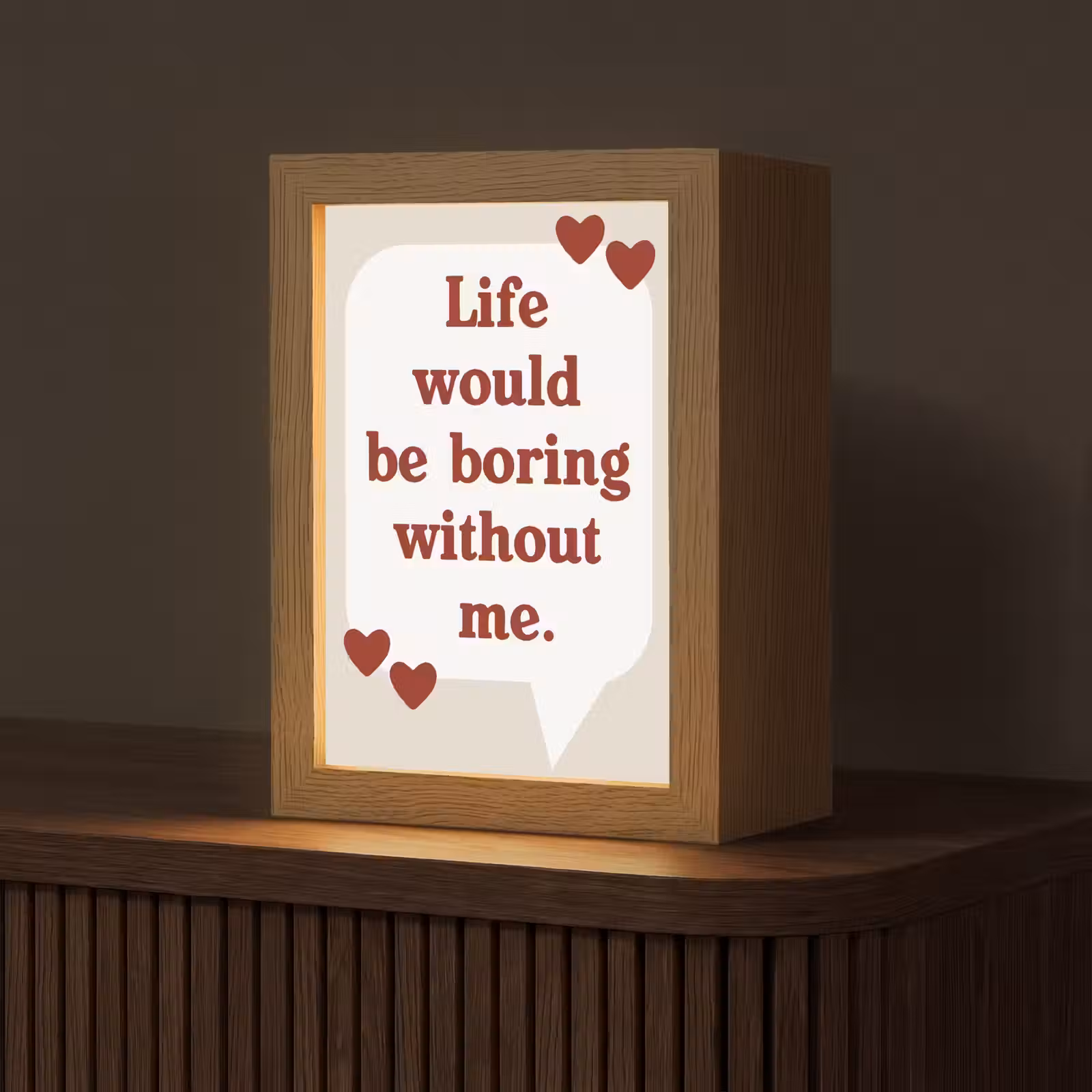 Tafellamp - Quote - Tekstballon - Hartjes — 1