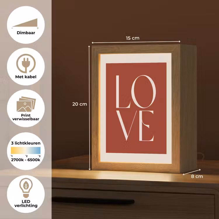 Tafellamp - Love - Rood - Minimalistisch — 7