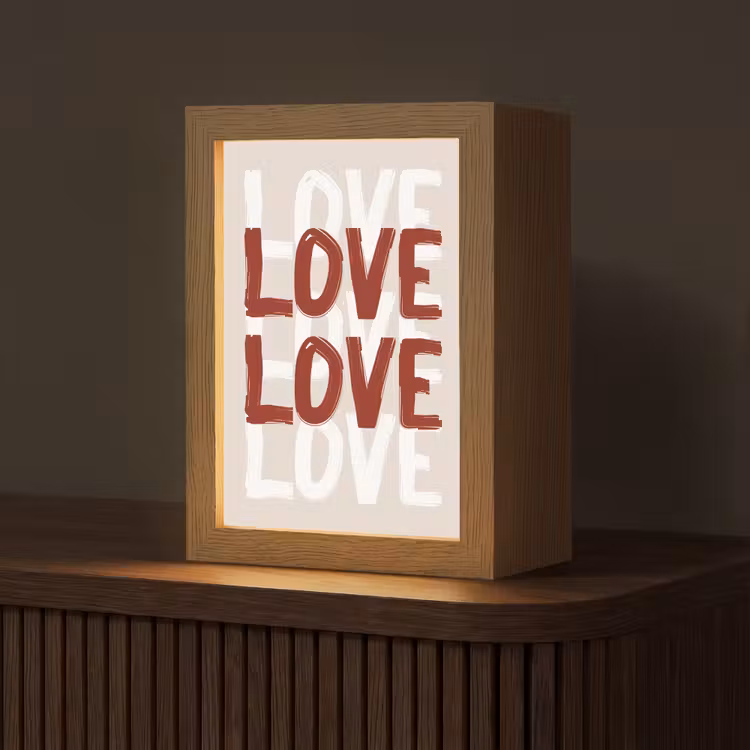 Tafellamp - Love - Rood - Tekst — 1