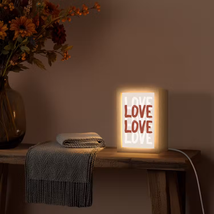 Tafellamp - Love - Rood - Tekst — 2