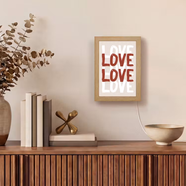 Tafellamp - Love - Rood - Tekst — 4