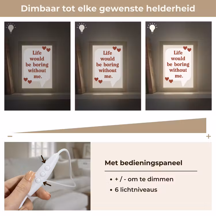 Tafellamp - Quote - Tekstballon - Hartjes — 8