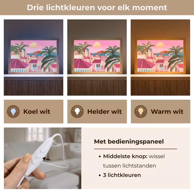 Tafellamp - Stad - Roze - Palmbomen — 6
