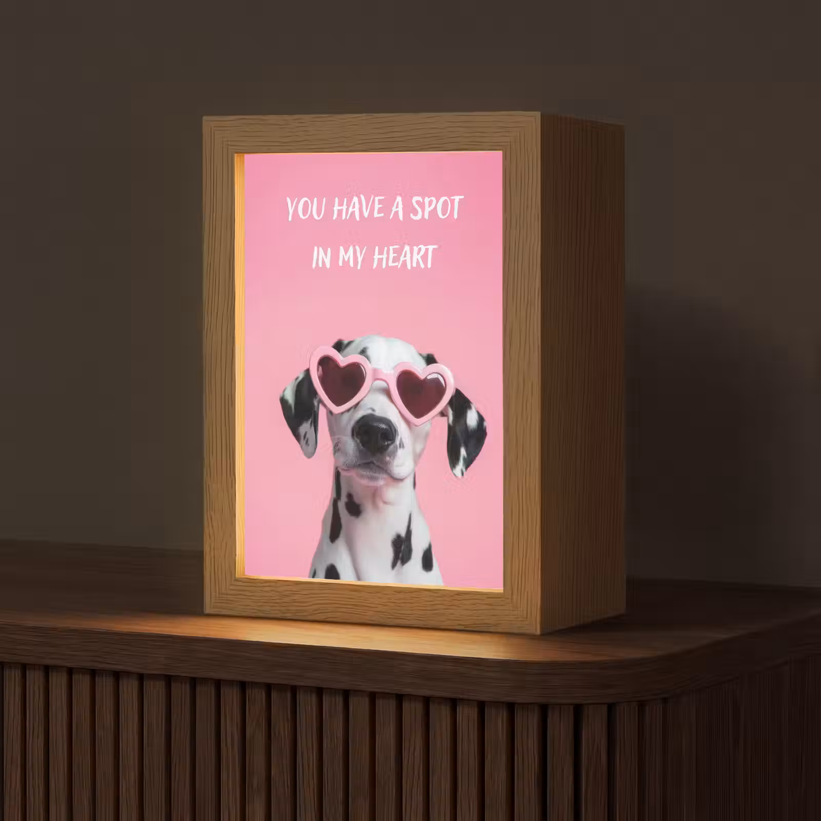 Tafellamp - Hartjes - Hond - Valentijn - Roze — 1