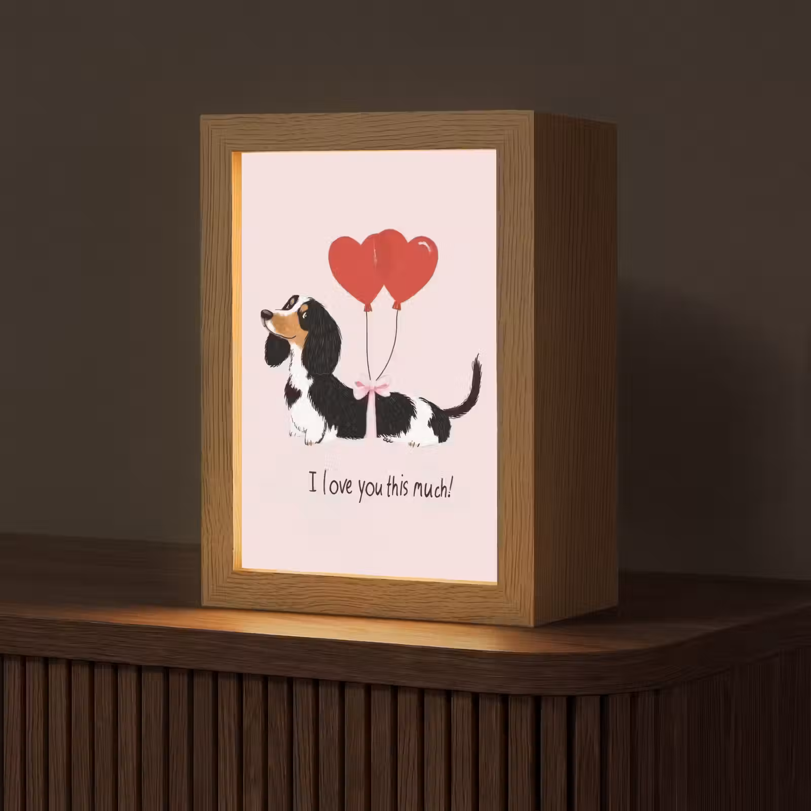 Tafellamp - Hond - Teckel - Valentijn - Love — 1