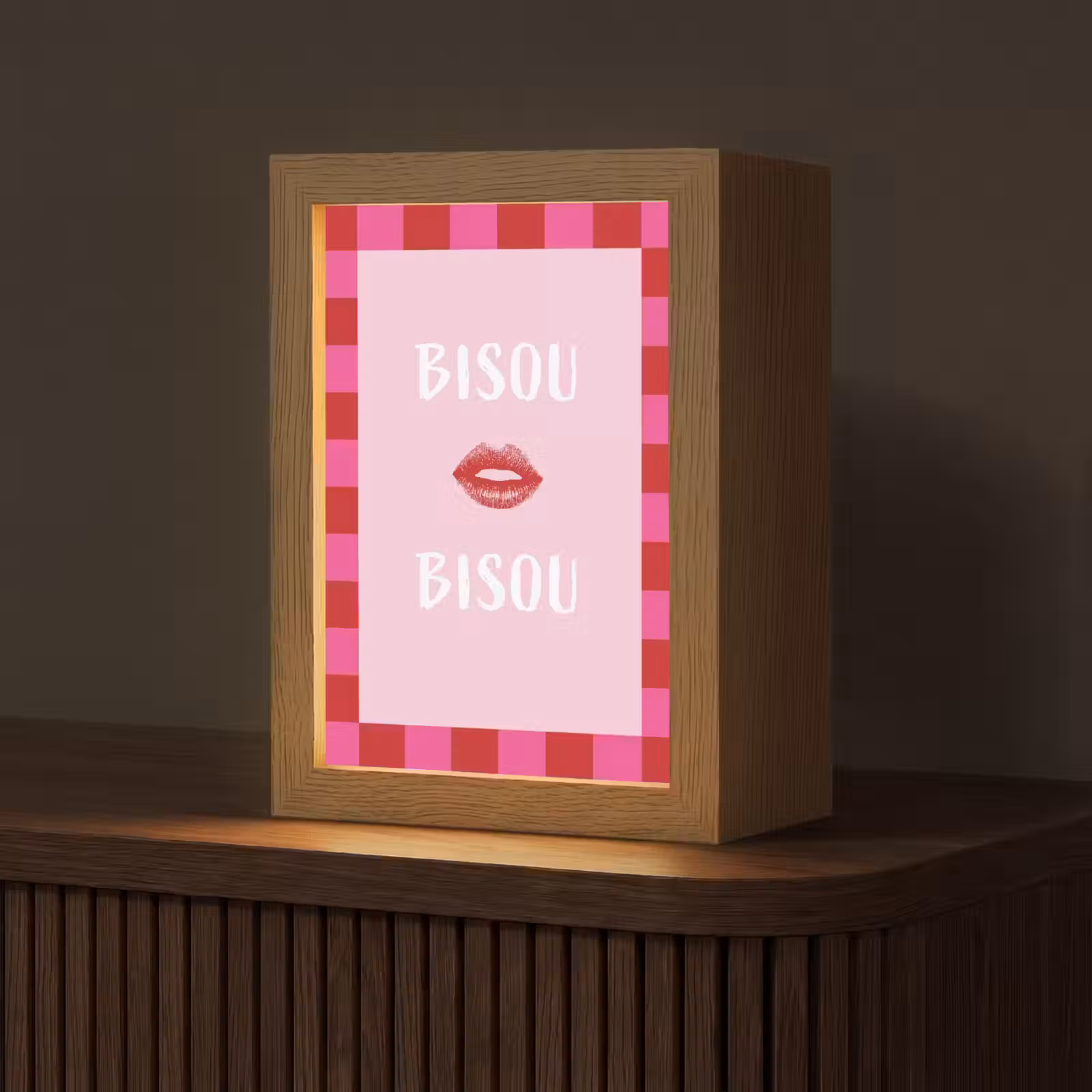 Tafellamp - Kiss - Roze - Frans - Valentijn — 1