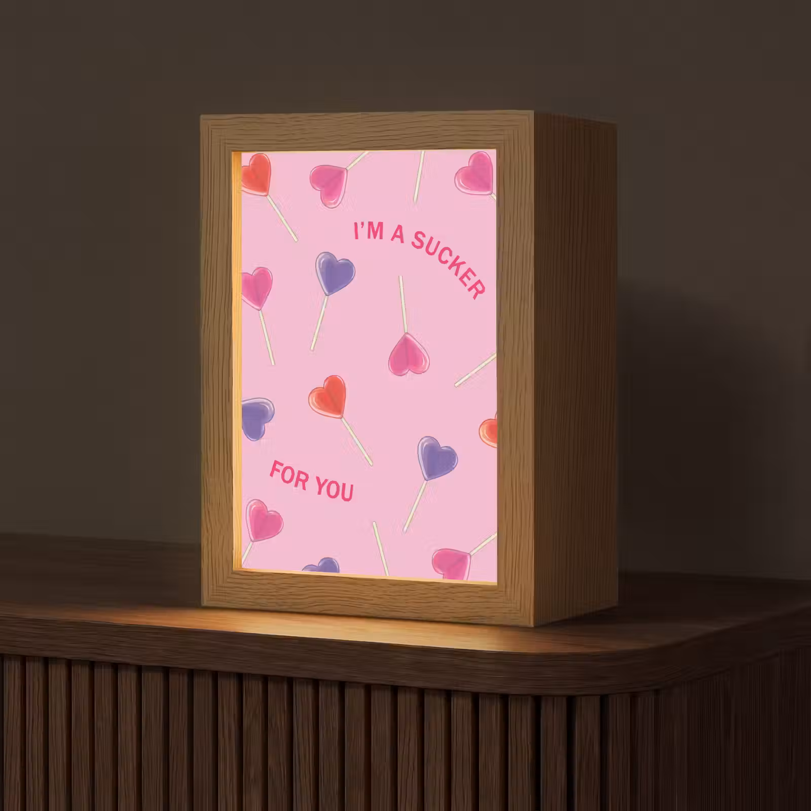 Tafellamp - Lolly - Valentijn - Illustratie - Snoep — 1