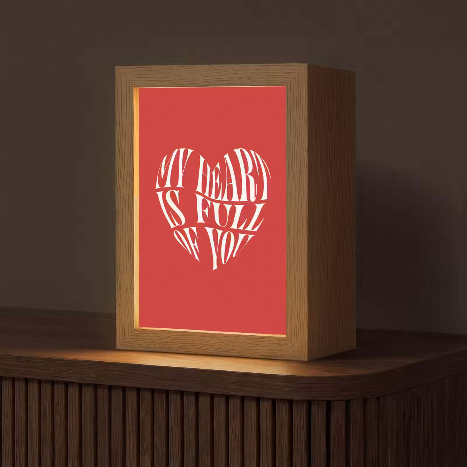 Tafellamp - Rood - Hart- Tekst - Valentijn — 1