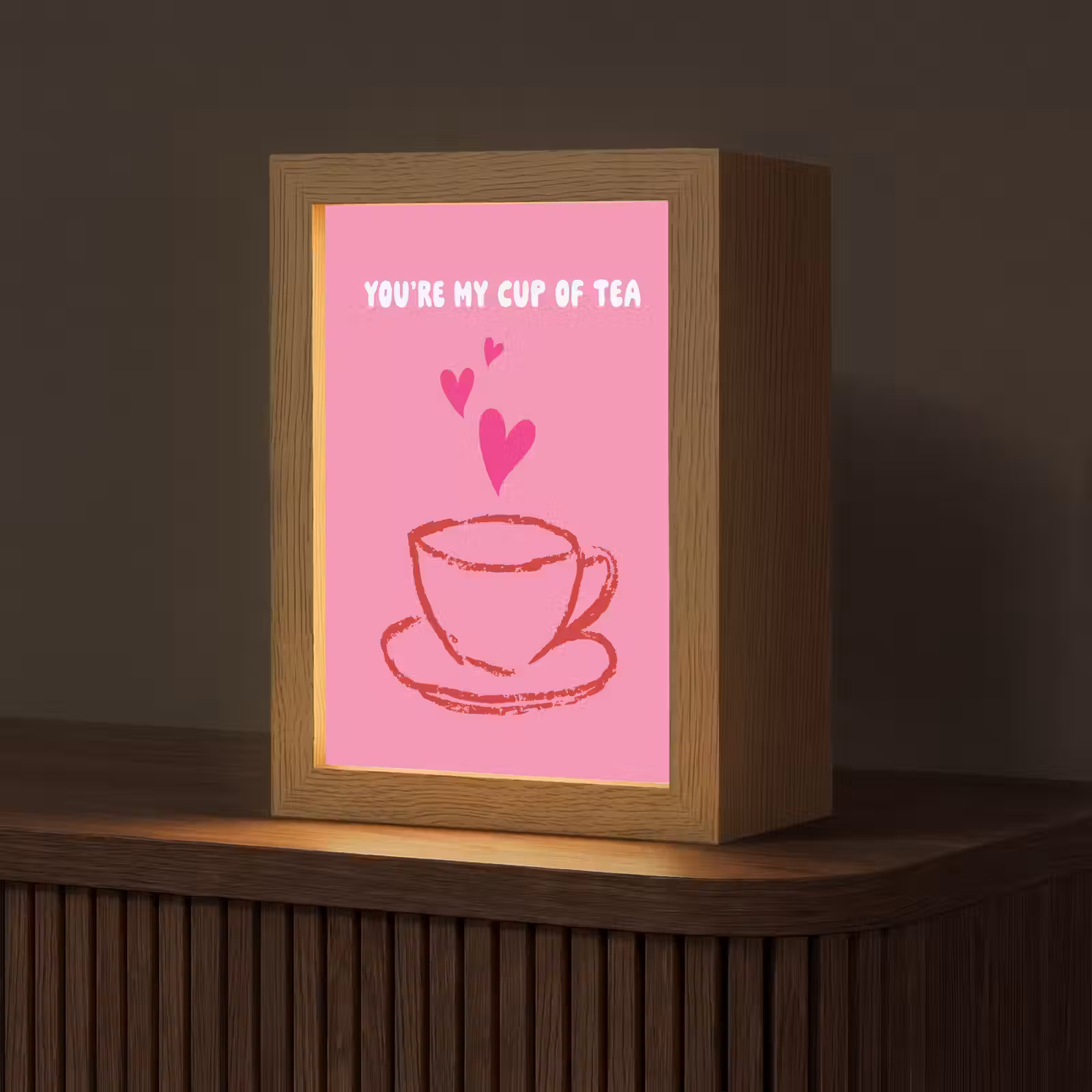 Tafellamp - Thee - Roze - Valentijn - Tekst — 1