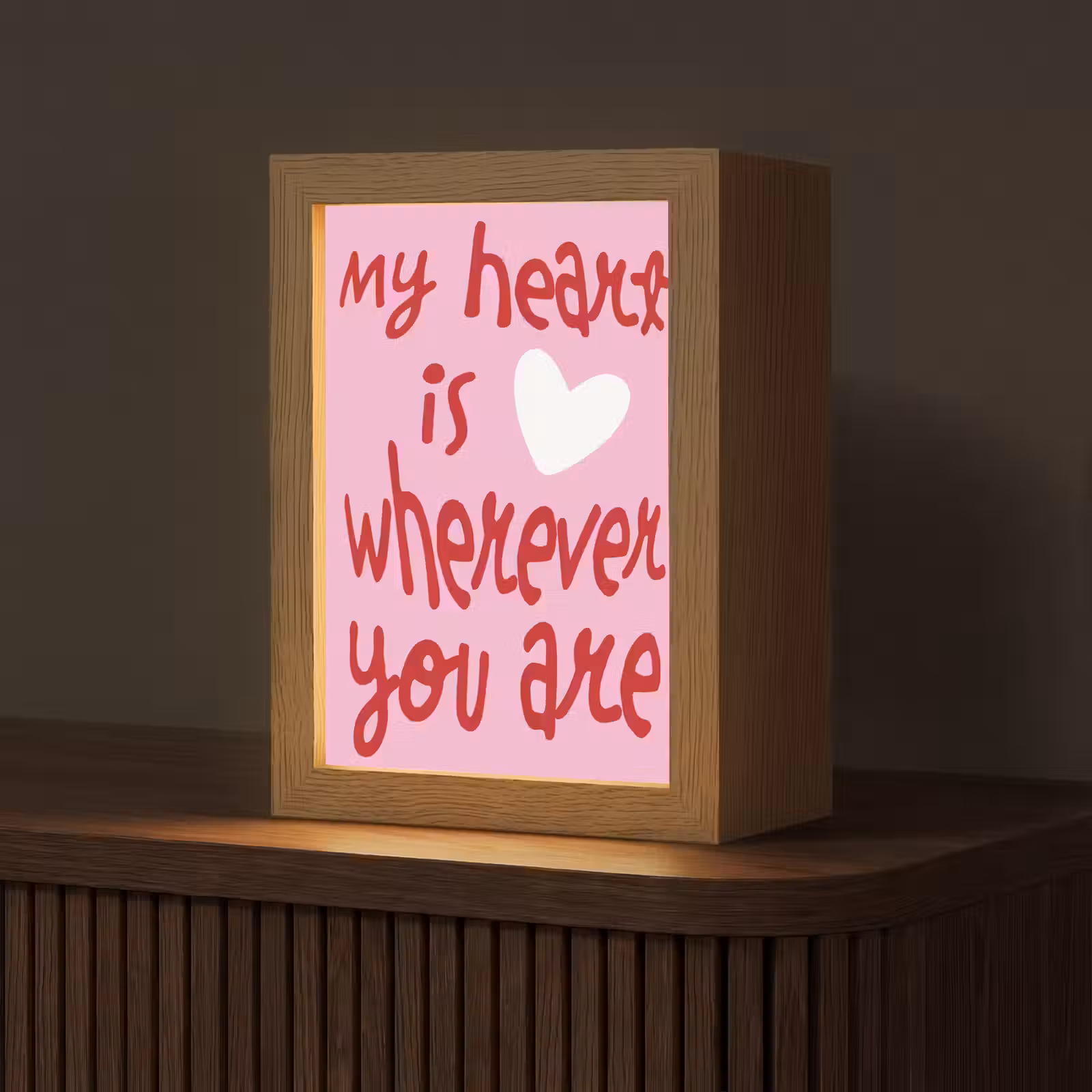 Tafellamp - Valentijn - Hart - Liefde - Roze — 1