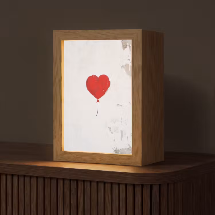 Tafellamp - Ballon - Rood - Hart — 1