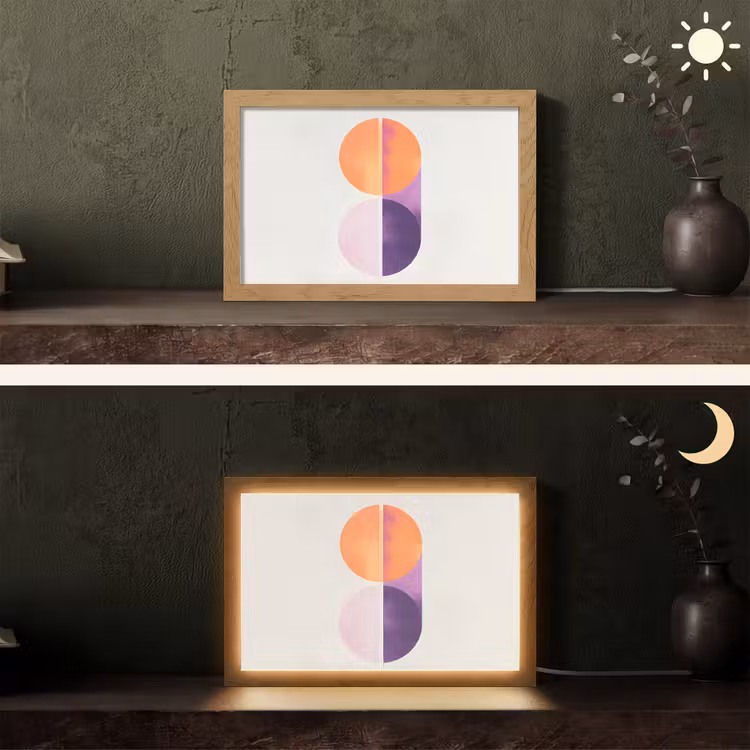 Tafellamp - Cirkels - Abstract - Paars — 5