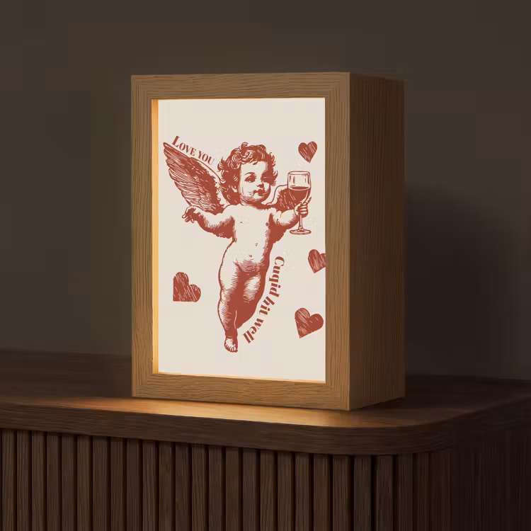 Tafellamp - Cupido - Hartjes - Rood - Klassiek — 1