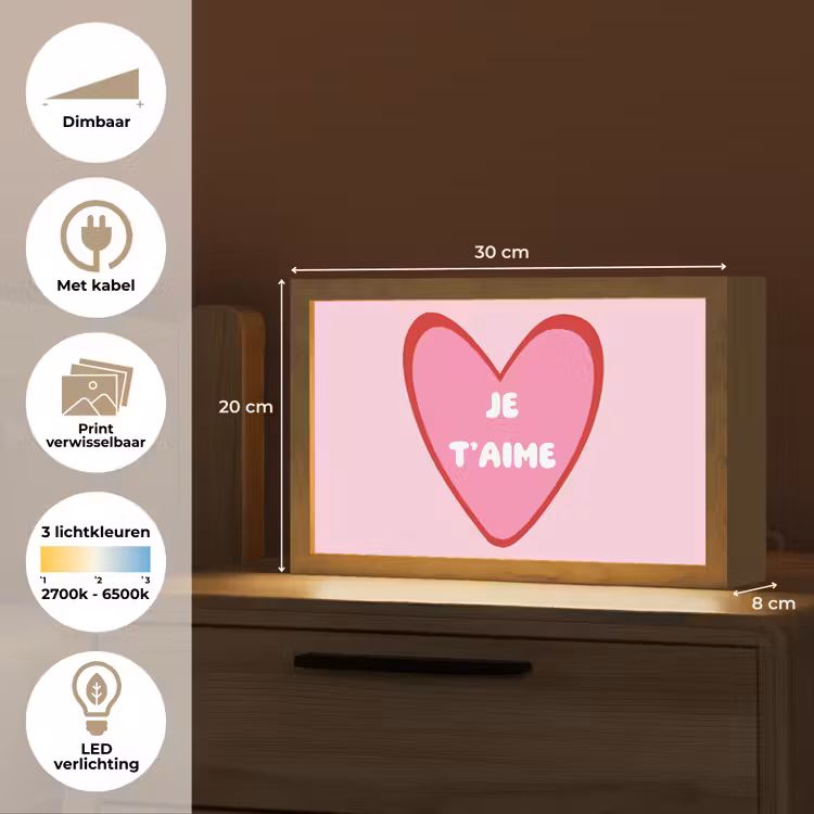 Tafellamp - Hart - Frans - Valentijn - Roze — 7