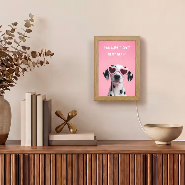 Tafellamp - Hartjes - Hond - Valentijn - Roze — 4