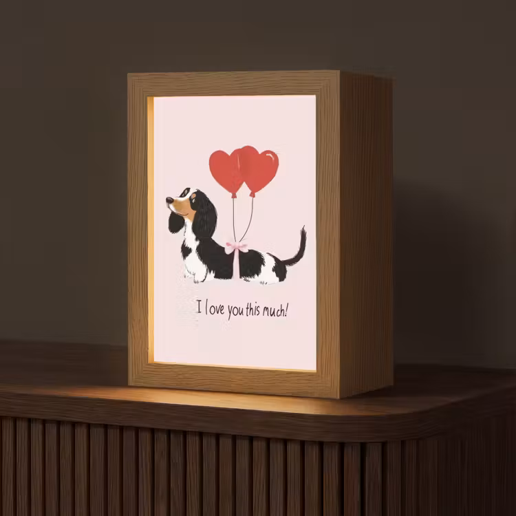 Tafellamp - Hond - Teckel - Valentijn - Love — 1