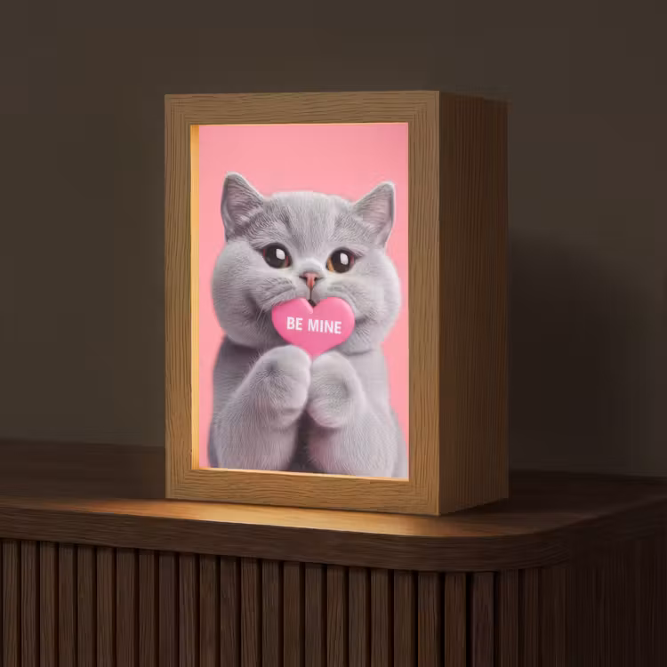 Tafellamp - Kat - Valentijn - Roze - Liefde — 1