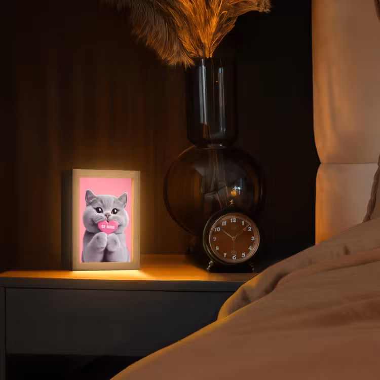 Tafellamp - Kat - Valentijn - Roze - Liefde — 3