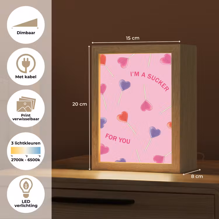 Tafellamp - Lolly - Valentijn - Illustratie - Snoep — 7
