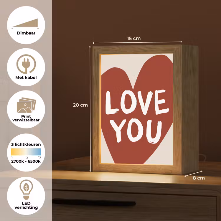 Tafellamp - Loveyou - Hart - Rood — 7