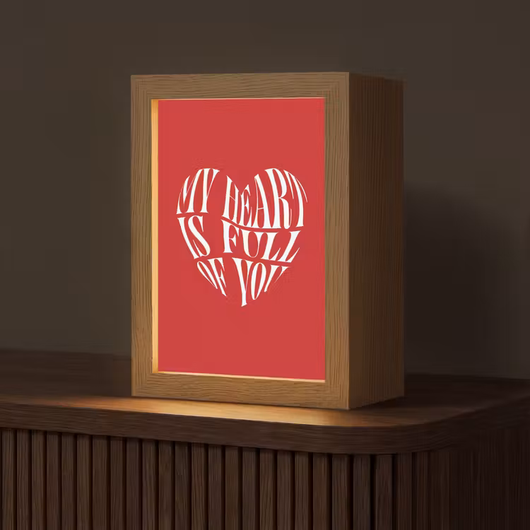 Tafellamp - Rood - Hart- Tekst - Valentijn — 1