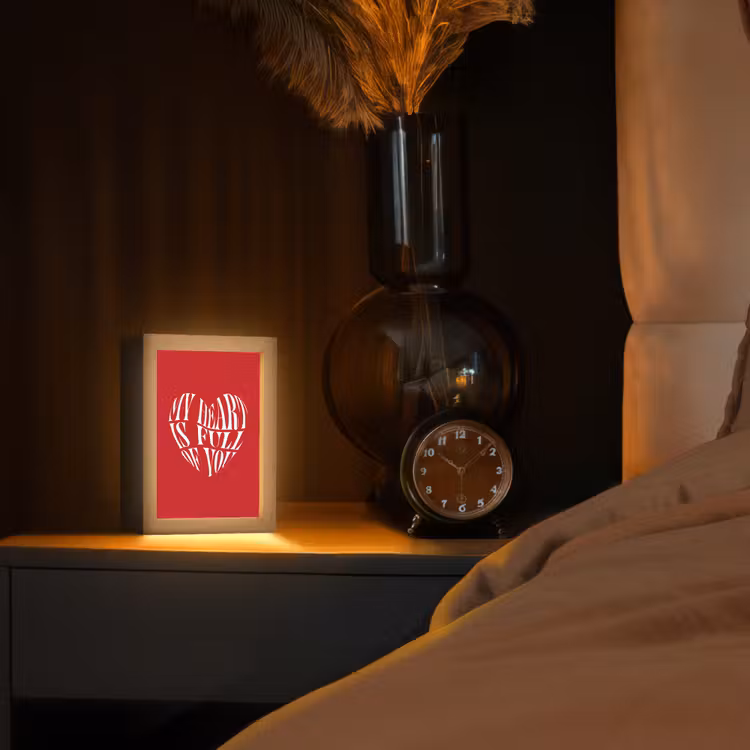 Tafellamp - Rood - Hart- Tekst - Valentijn — 3
