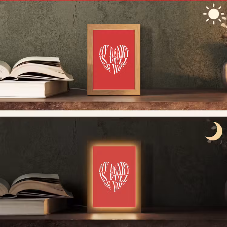 Tafellamp - Rood - Hart- Tekst - Valentijn — 5