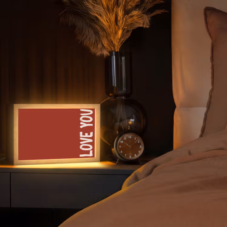 Tafellamp - Schuin - Loveyou - Rood — 2
