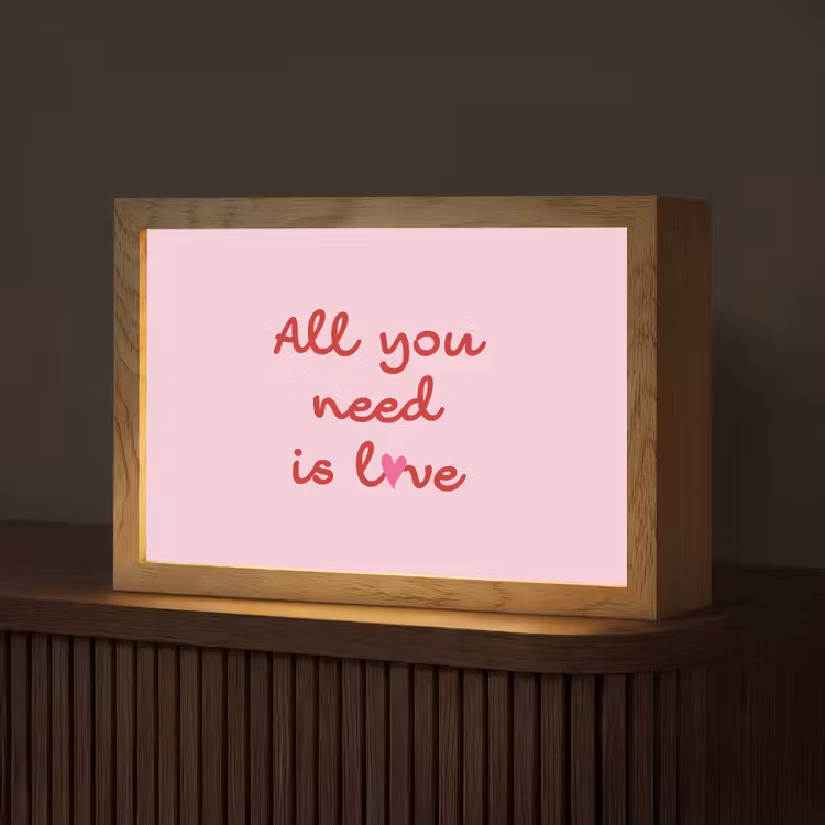 Tafellamp - Tekst - Roze - Love - Hart — 1