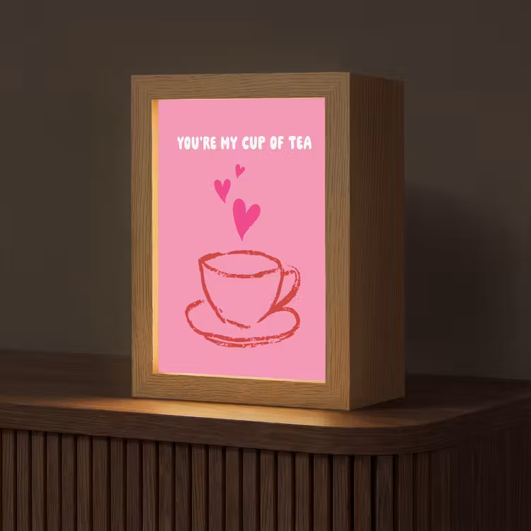 Tafellamp - Thee - Roze - Valentijn - Tekst — 1