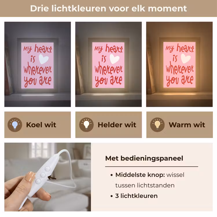 Tafellamp - Valentijn - Hart - Liefde - Roze — 6