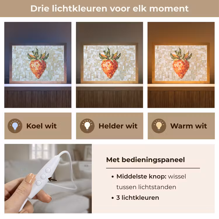 Tafellamp - Aardbei - Rood - Mozaïek - Fruit — 6