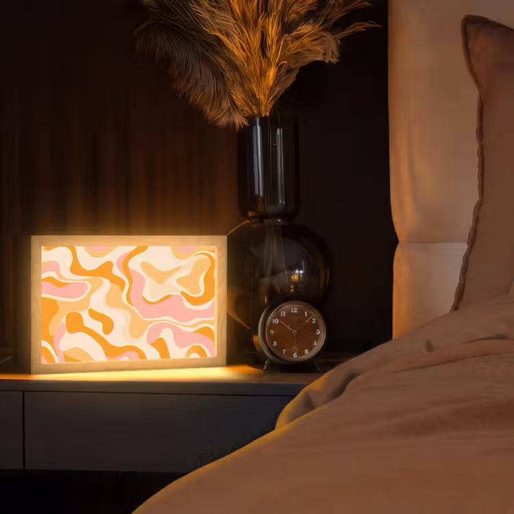 Tafellamp - Abstract - Golvend - Oranje — 2