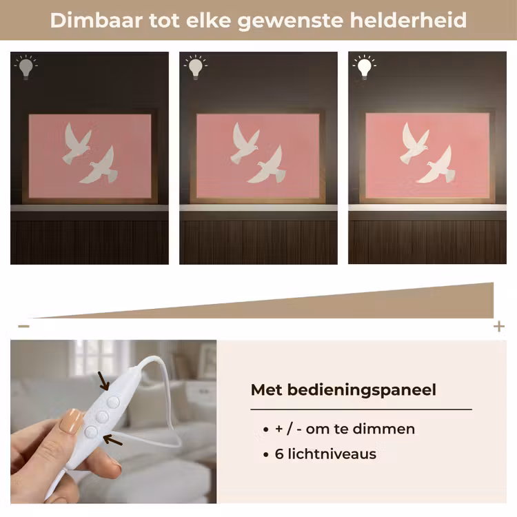 Tafellamp - Duiven - Wit - Sierlijk — 8