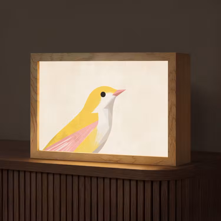 Tafellamp - Vogel - Minimalistisch - Geel — 1