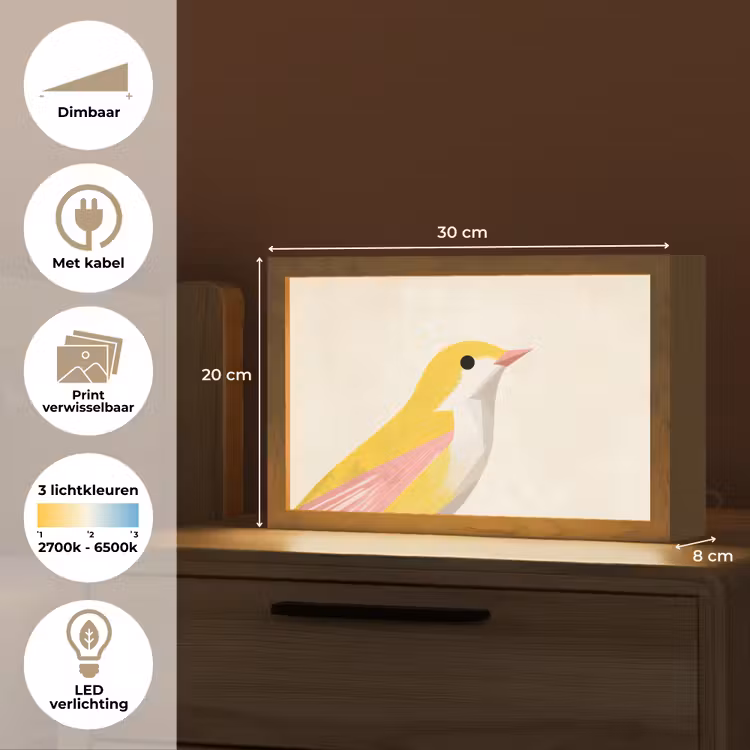 Tafellamp - Vogel - Minimalistisch - Geel — 7