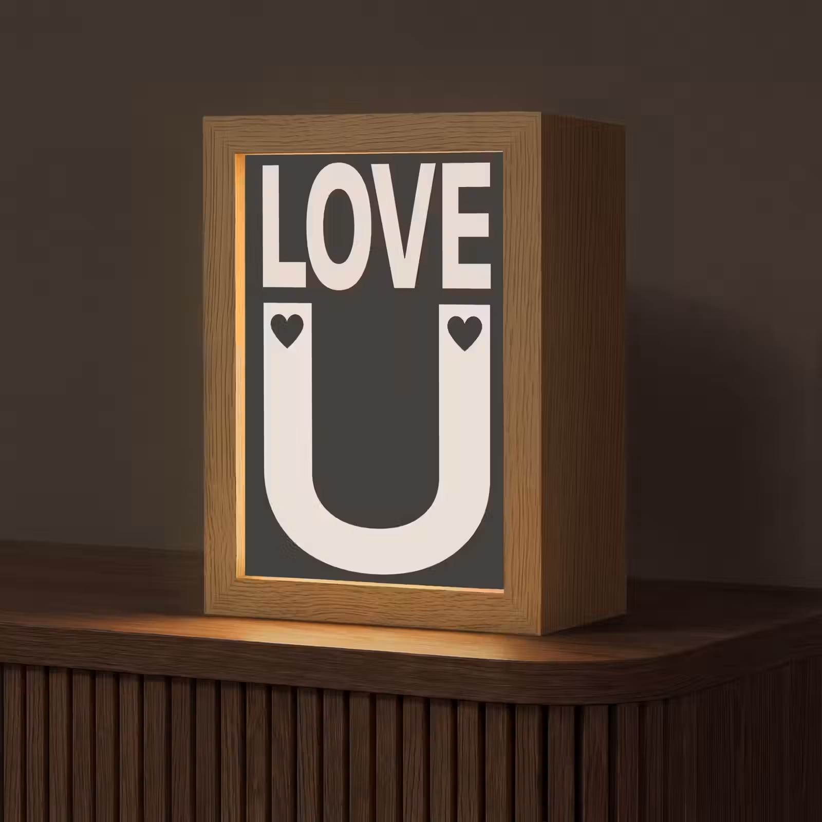 Tafellamp - Love - Zwart - Minimalistisch — 1