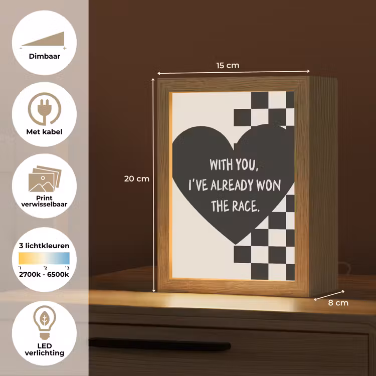 Tafellamp - Liefde - Beige - Race — 7