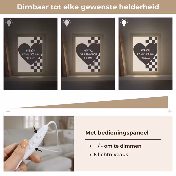Tafellamp - Liefde - Beige - Race — 8