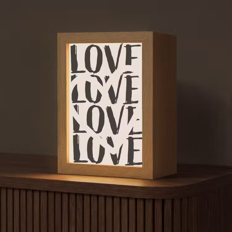 Tafellamp - Love - Hart - Beige — 1