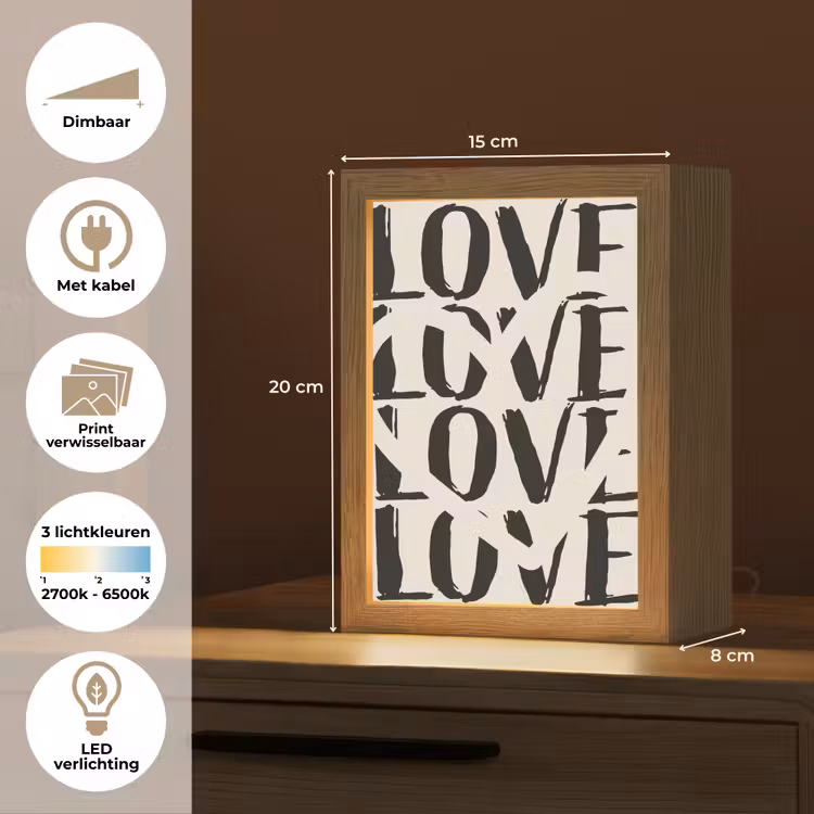 Tafellamp - Love - Hart - Beige — 7