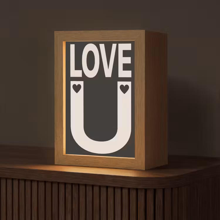 Tafellamp - Love - Zwart - Minimalistisch — 1