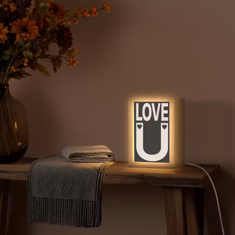 Tafellamp - Love - Zwart - Minimalistisch — 2