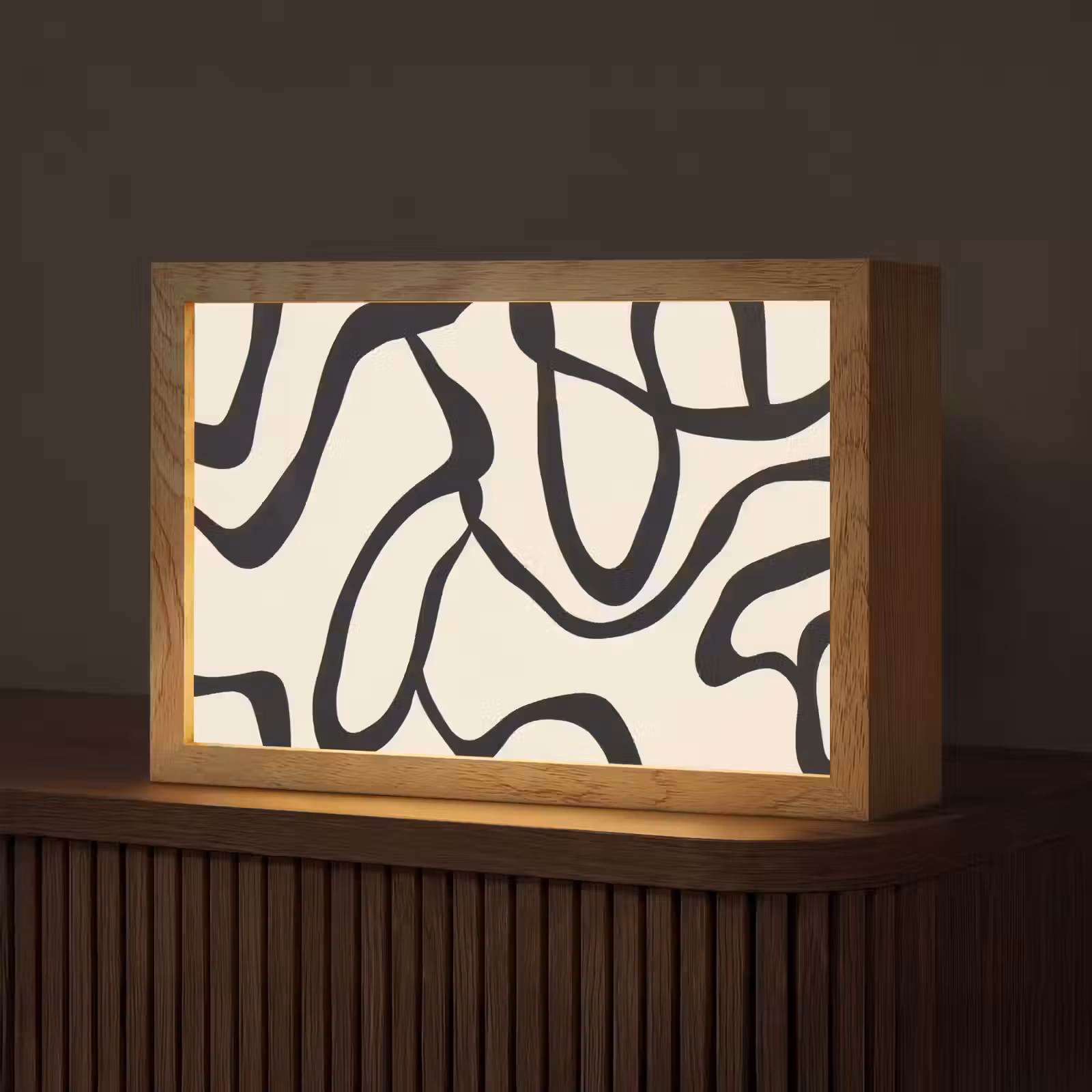 Tafellamp - Abstract - Lijnen - Modern - Beige — 1