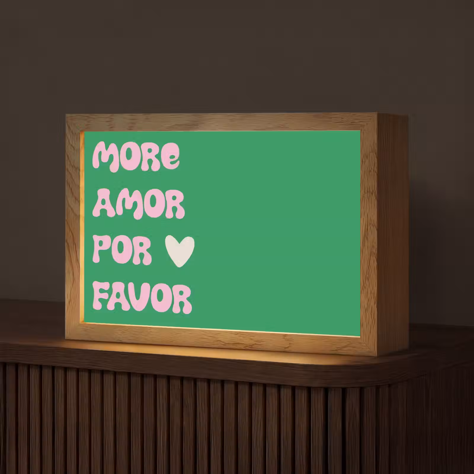 Tafellamp - Amor - Valentijn - Groen - Tekst — 1
