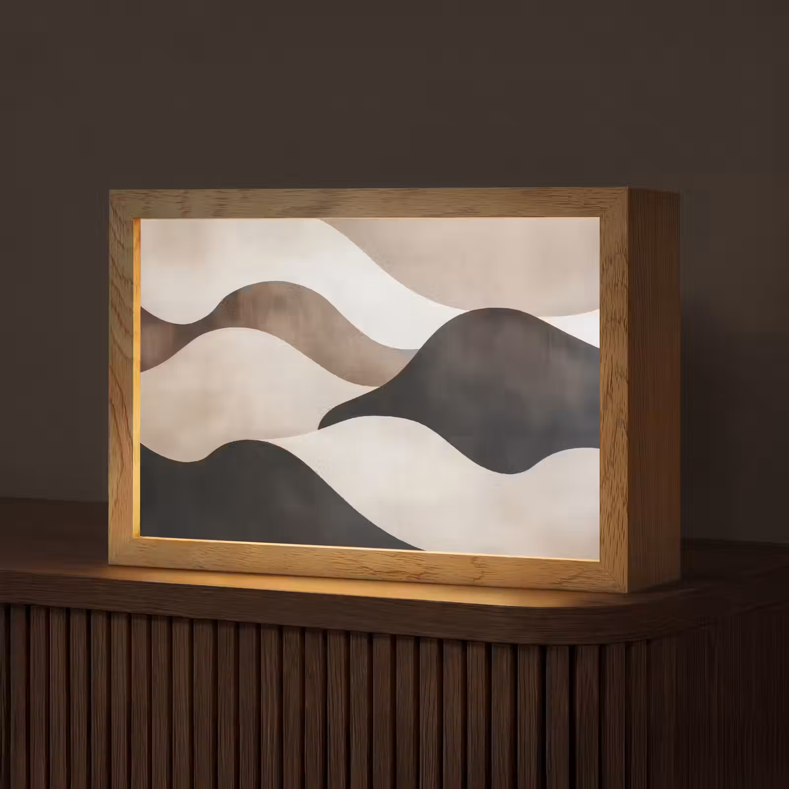 Tafellamp - Golven - Abstract - Beige — 1