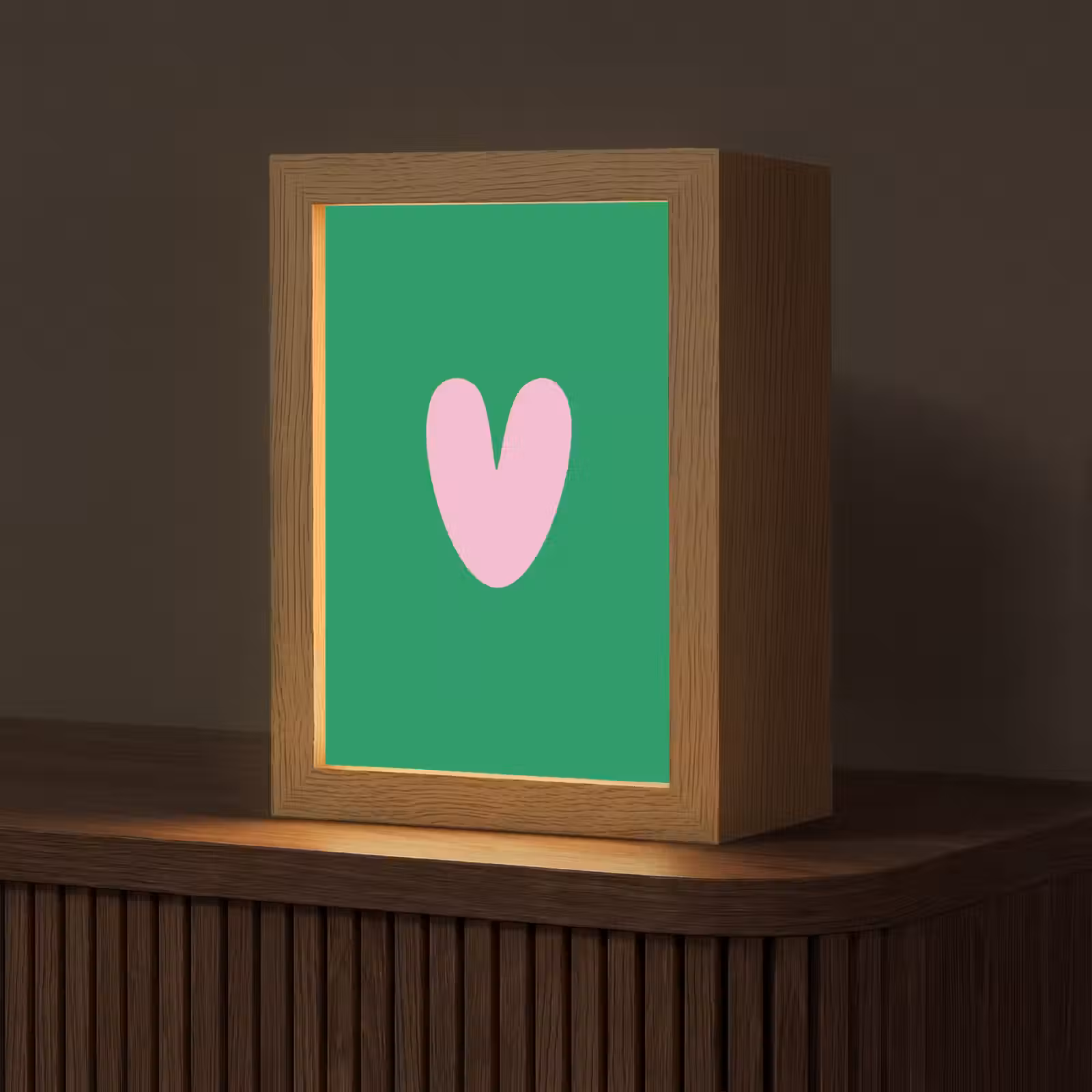 Tafellamp - Groen - Hart - Minimalistisch - Valentijn — 1